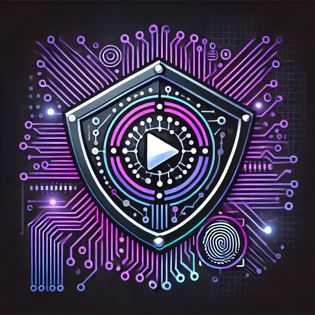 Purple Cyber Security Shield